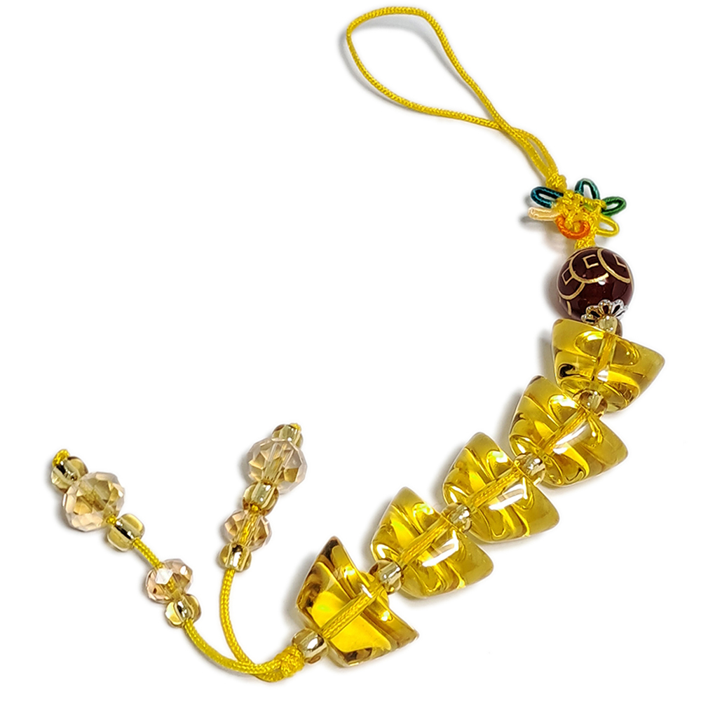 招財黃晶元寶 掛飾【十方】144885