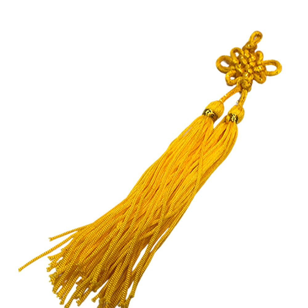 中國結花頭 流蘇 黃色 16 公分【十方】145946