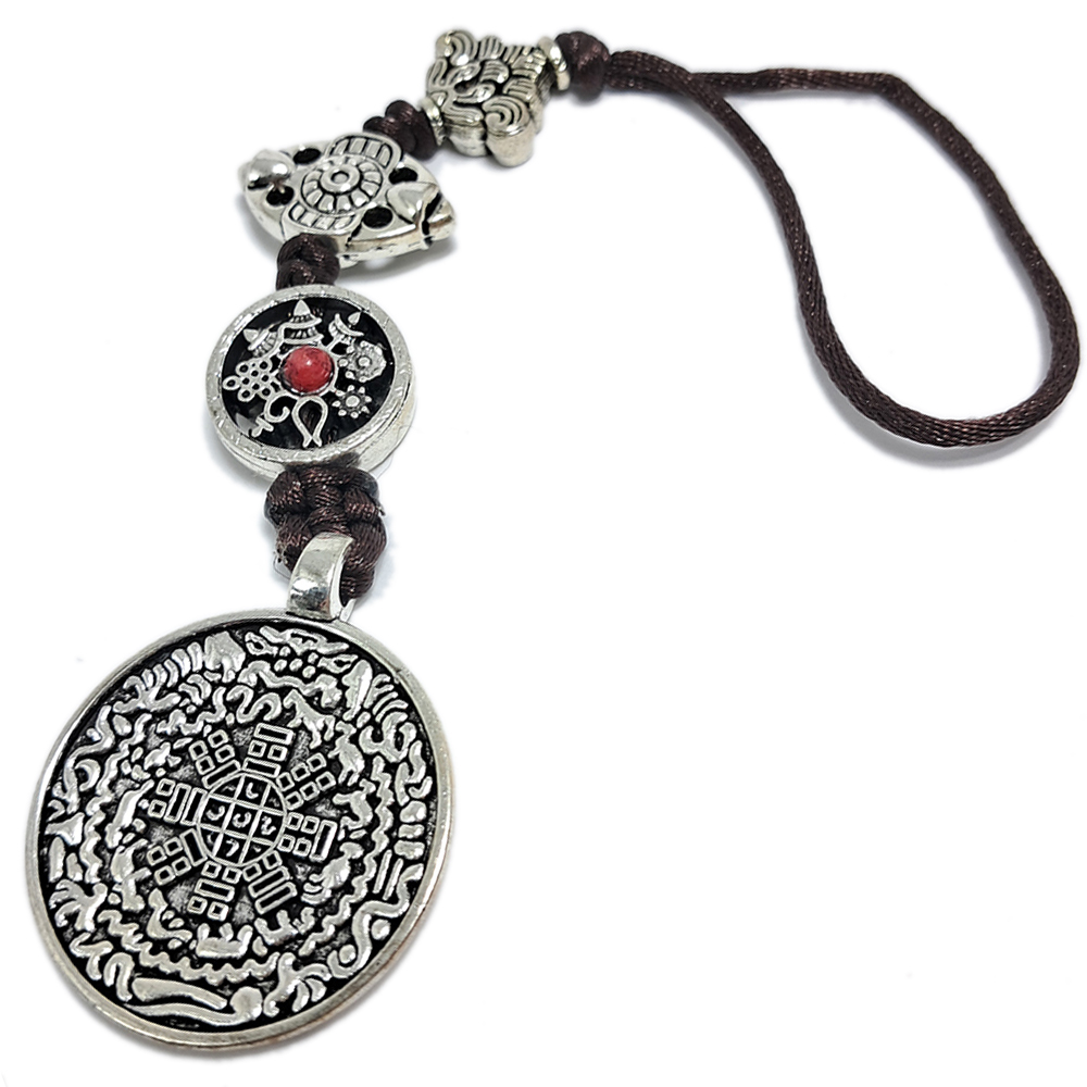 九宮八卦&八吉祥 銀色3.2公分 法寶掛飾【十方】149654