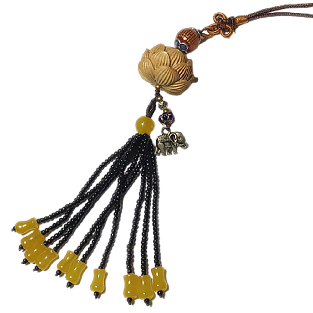 心經+蓮花黃楊木雕法寶掛飾【十方】148932