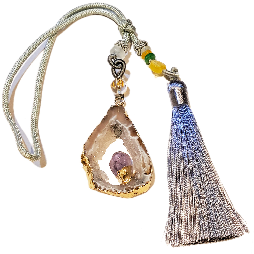 瑪瑙水晶+紫晶掛飾【十方】148529