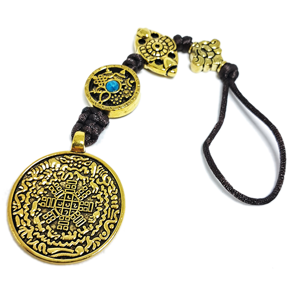 九宮八卦&八吉祥 金色3.2公分 法寶掛飾【十方】149653