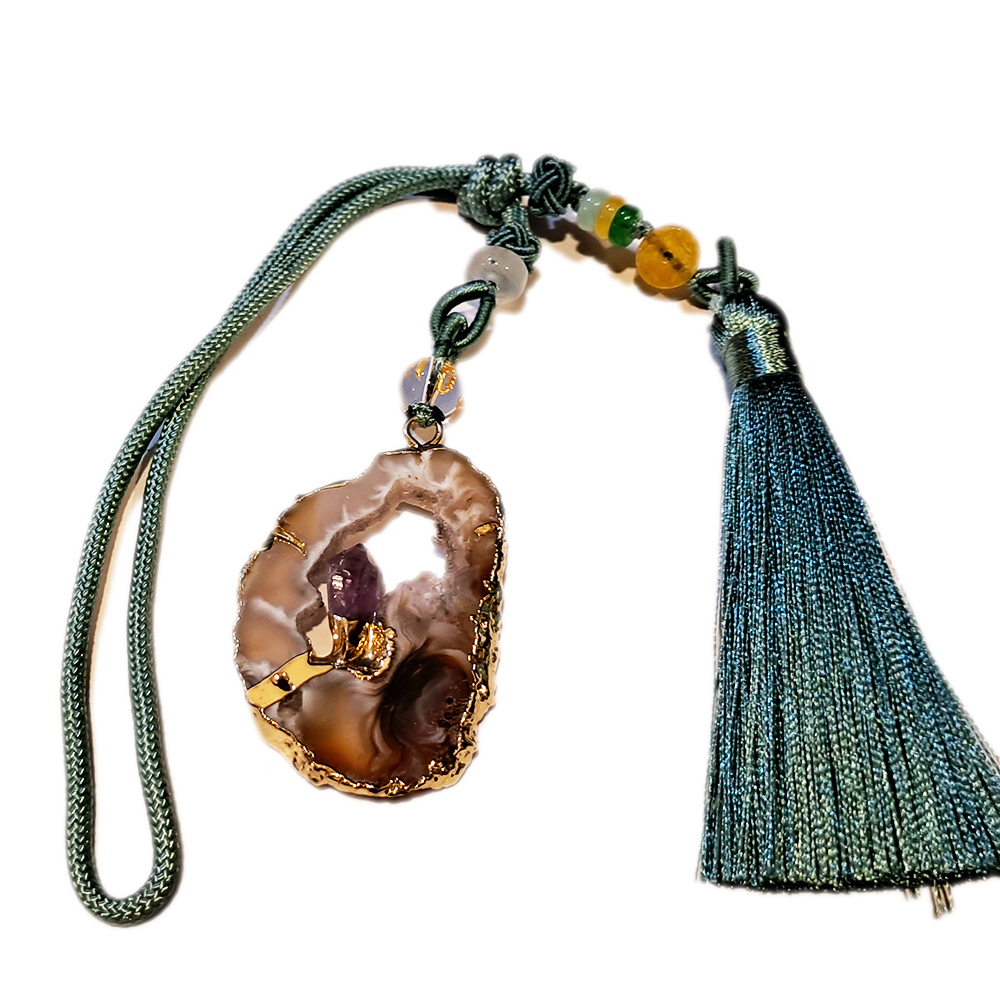 瑪瑙水晶+紫晶吉祥掛飾【十方】148530