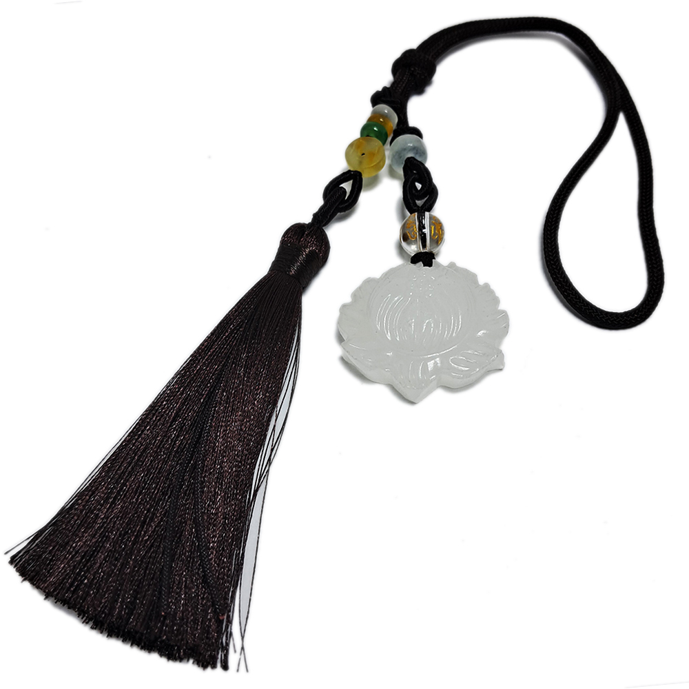 白玉蓮花 中國結掛飾【十方】149732