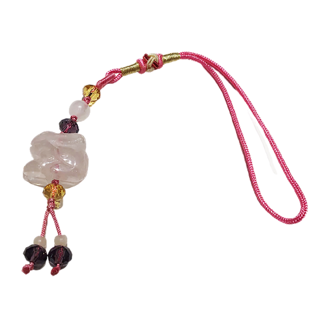 小兔子{粉晶}掛飾【十方】150231