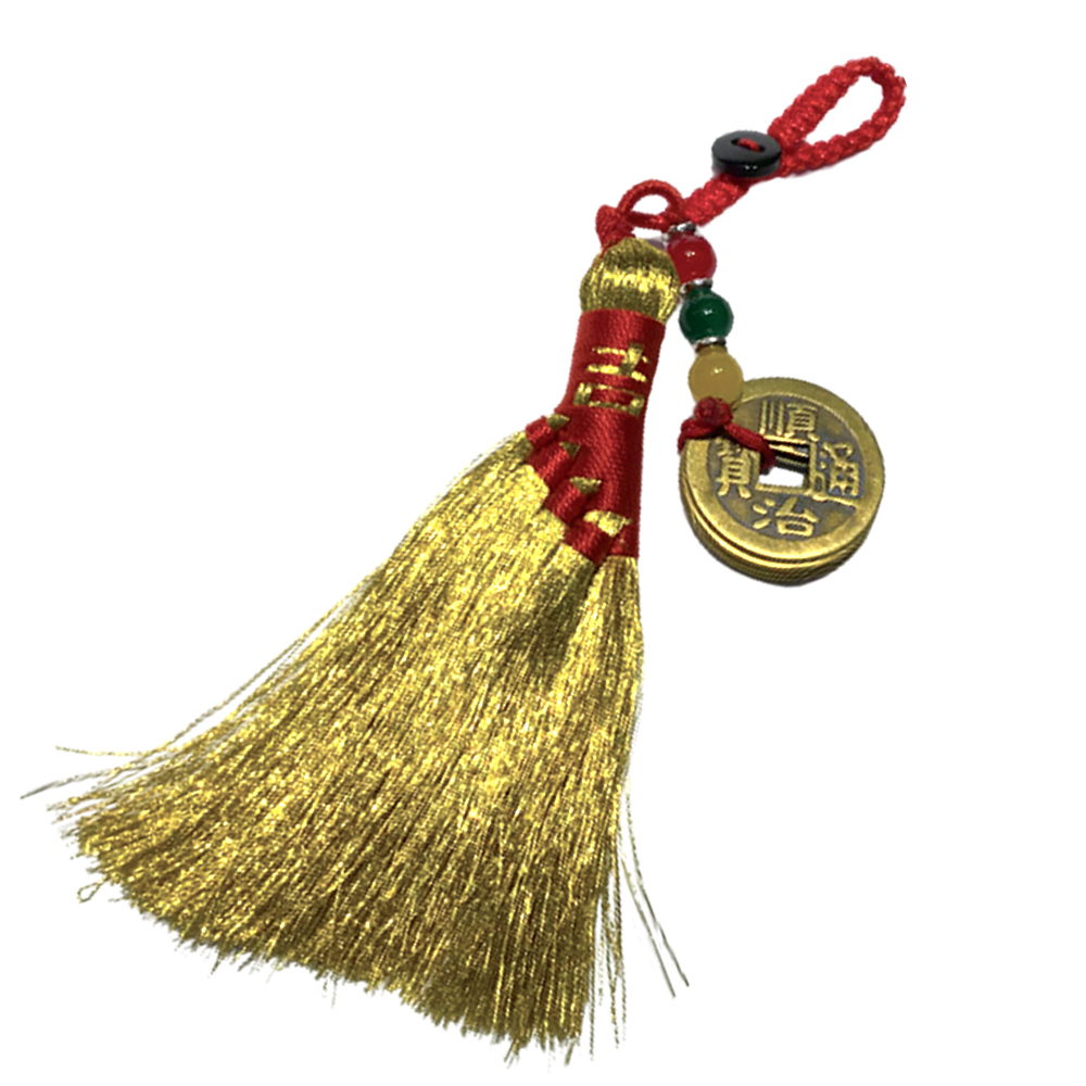 金掃把+五帝錢掛飾【十方】150492