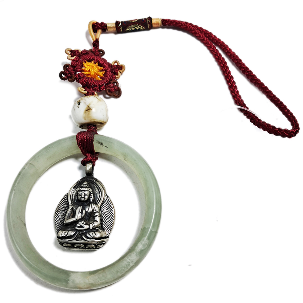 釋佛{銀}&玉環 法寶掛飾【十方】150756