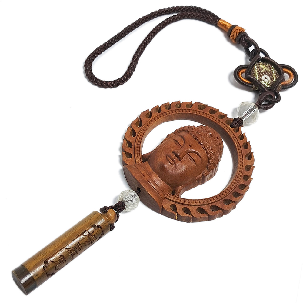 佛首{檀香木}楞嚴咒掛飾【十方】152144