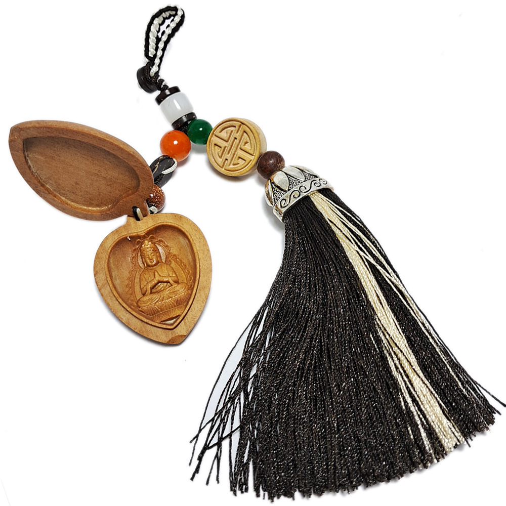 普賢菩薩{檀香木}掛飾【十方】152192