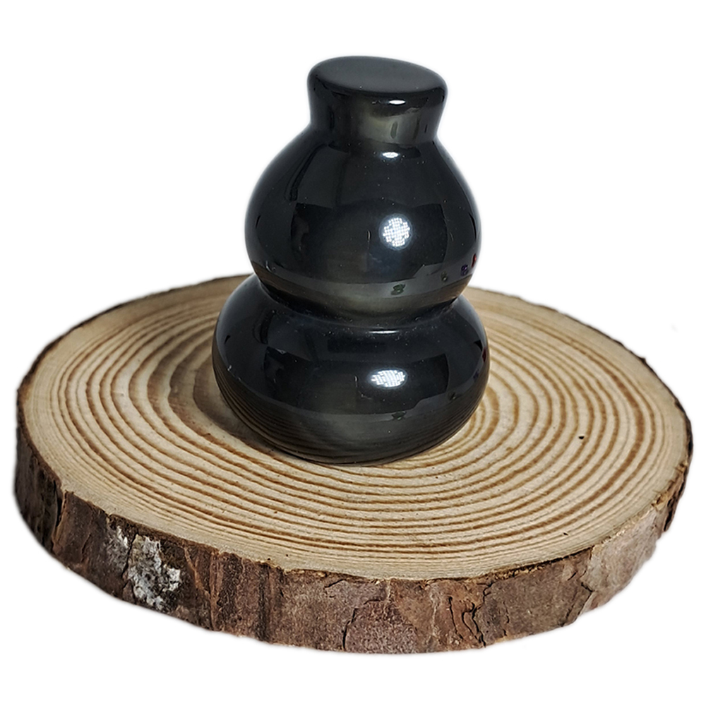 葫蘆4.4公分{彩虹眼黑曜岩}開運福品【十方】152249