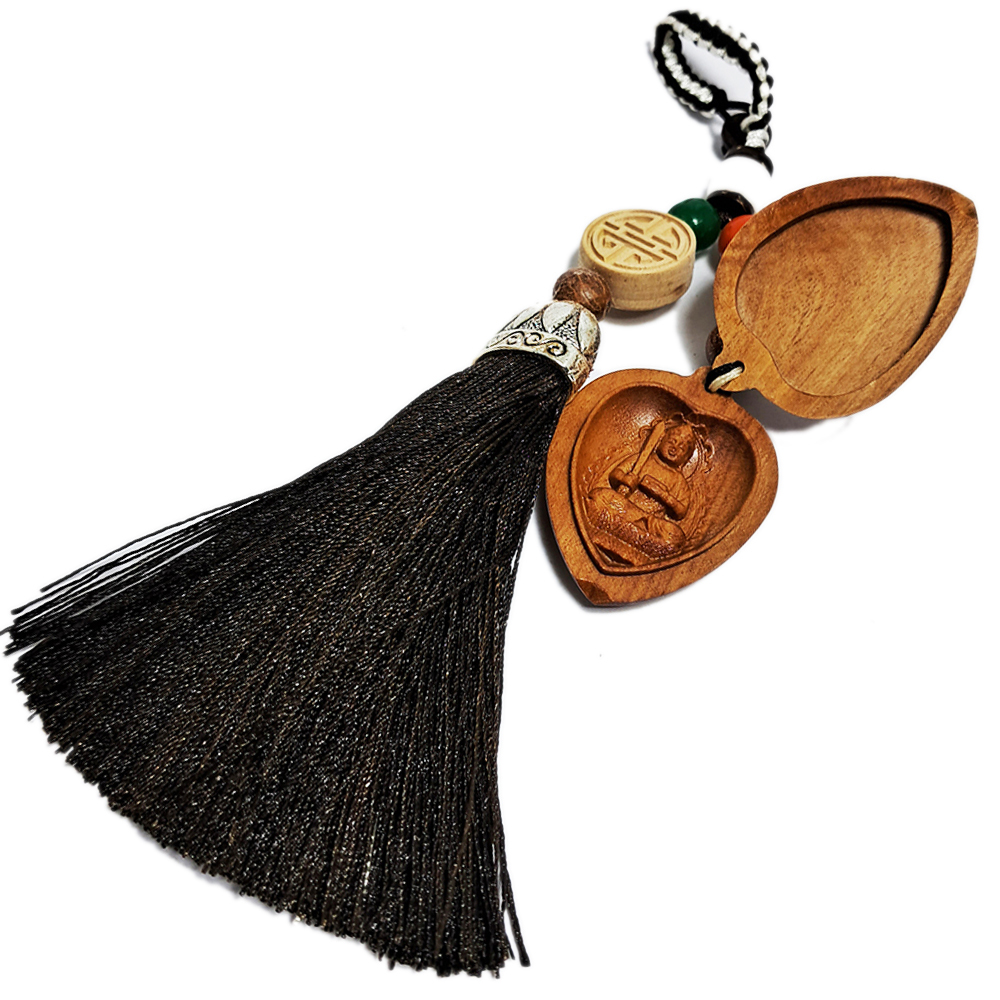 文殊菩薩{檀香木}掛飾【十方】152211