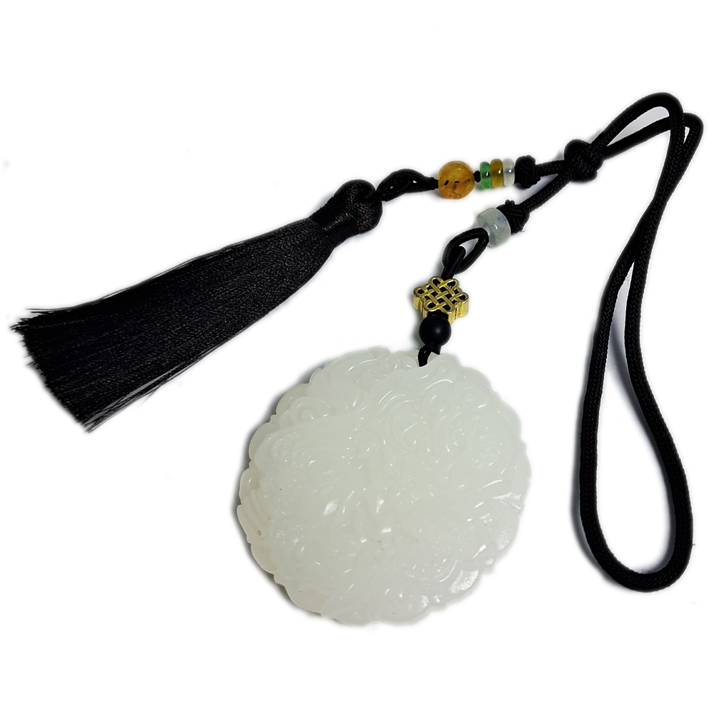 龍鳳白玉吉祥掛飾【十方】152502