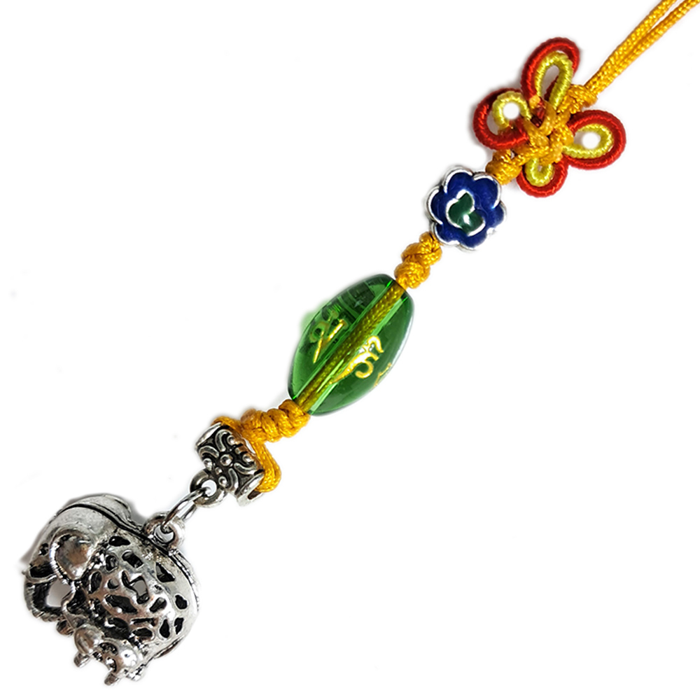 吉祥象&六字真言{琉璃}法寶掛飾【十方】152564