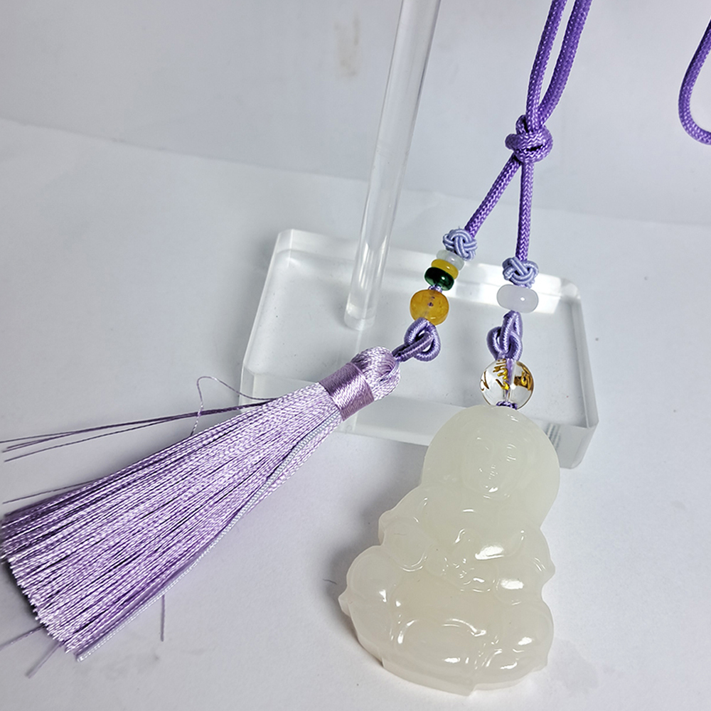 白衣觀音{白玉}法寶掛飾【十方】152518