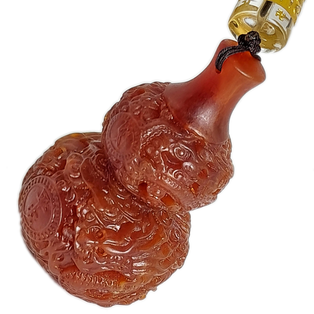 葫蘆{龍涎香}&六字真言{琉璃}法寶掛飾【十方】152563