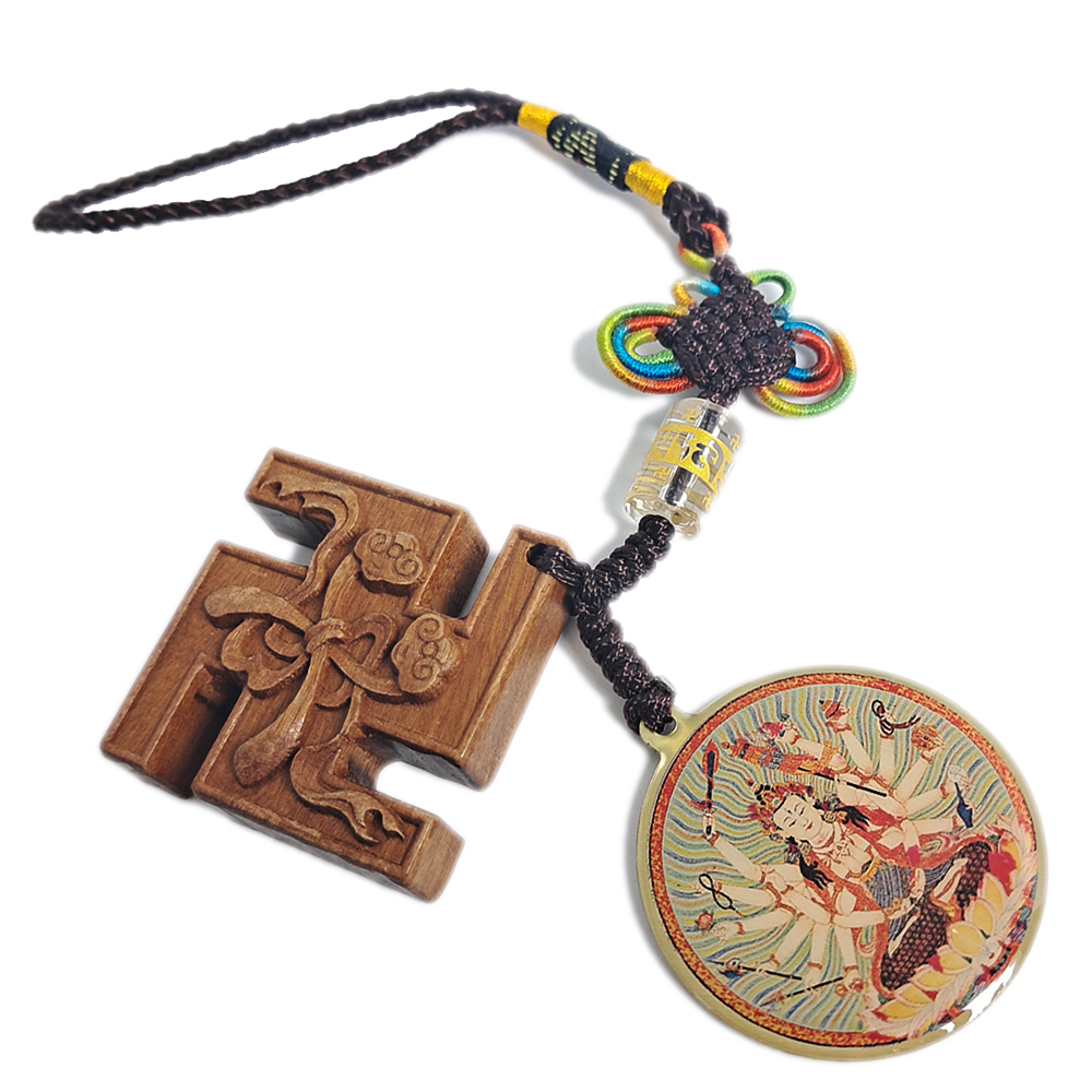 準提佛母&萬事如意{桃木}法寶掛飾【十方】152525