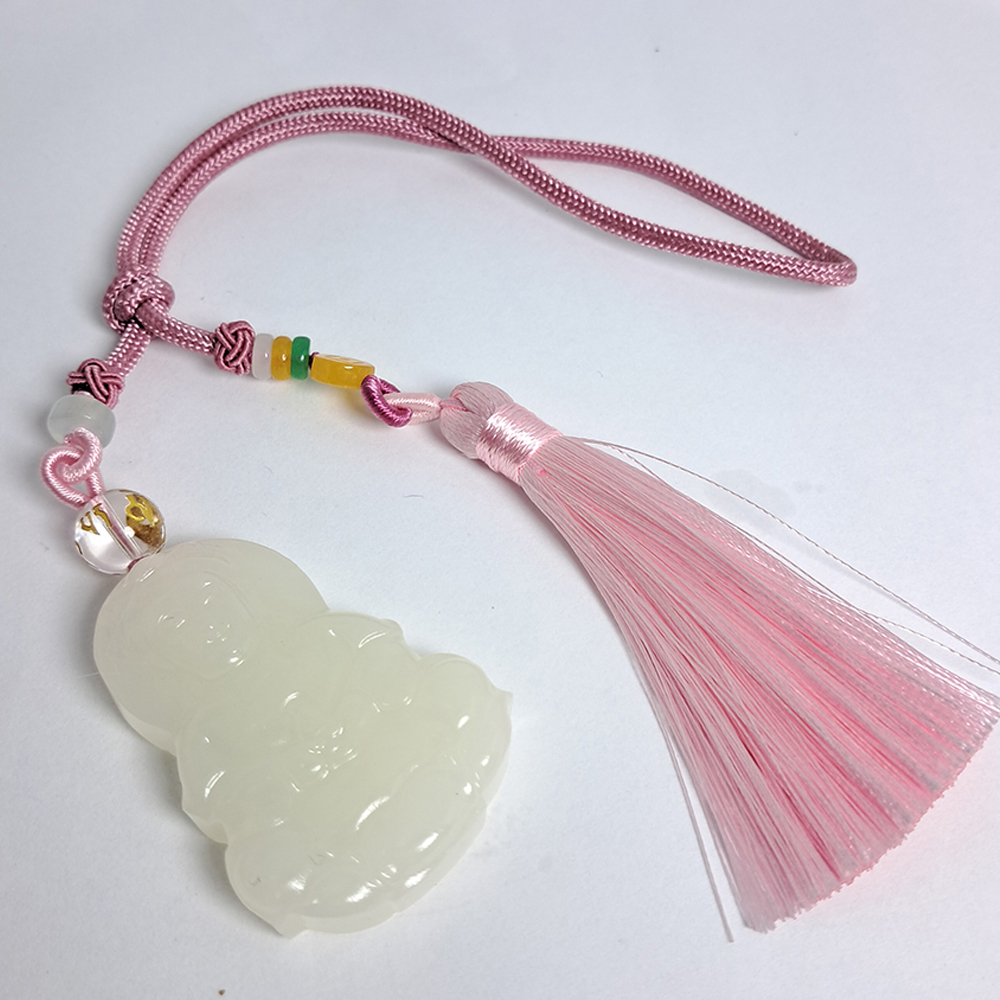 白衣觀音{白玉}法寶掛飾【十方】152519