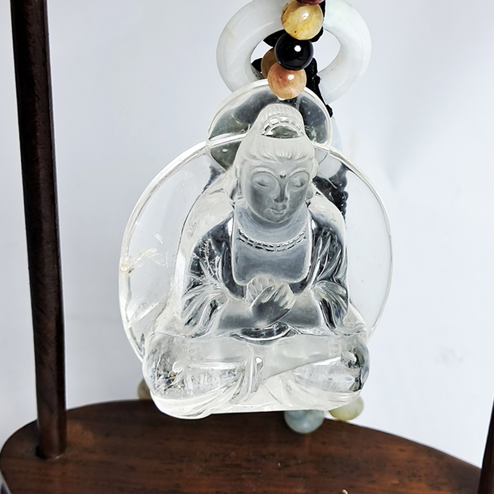 天然水晶觀音&玉掛飾精品【十方】120975