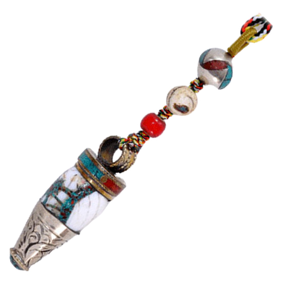 老硨磲{鑲銀}五色線掛飾【十方】125686