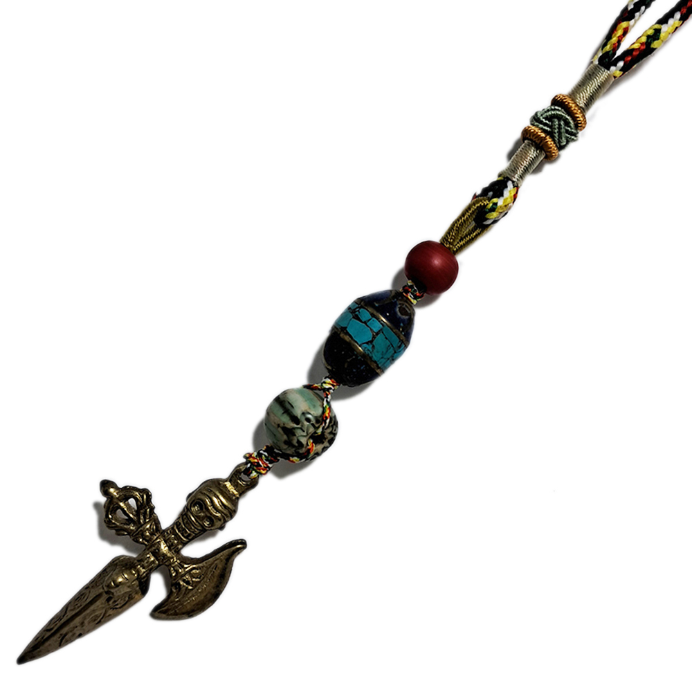 三面絨刀金剛普巴杵五色線掛飾【十方】125688