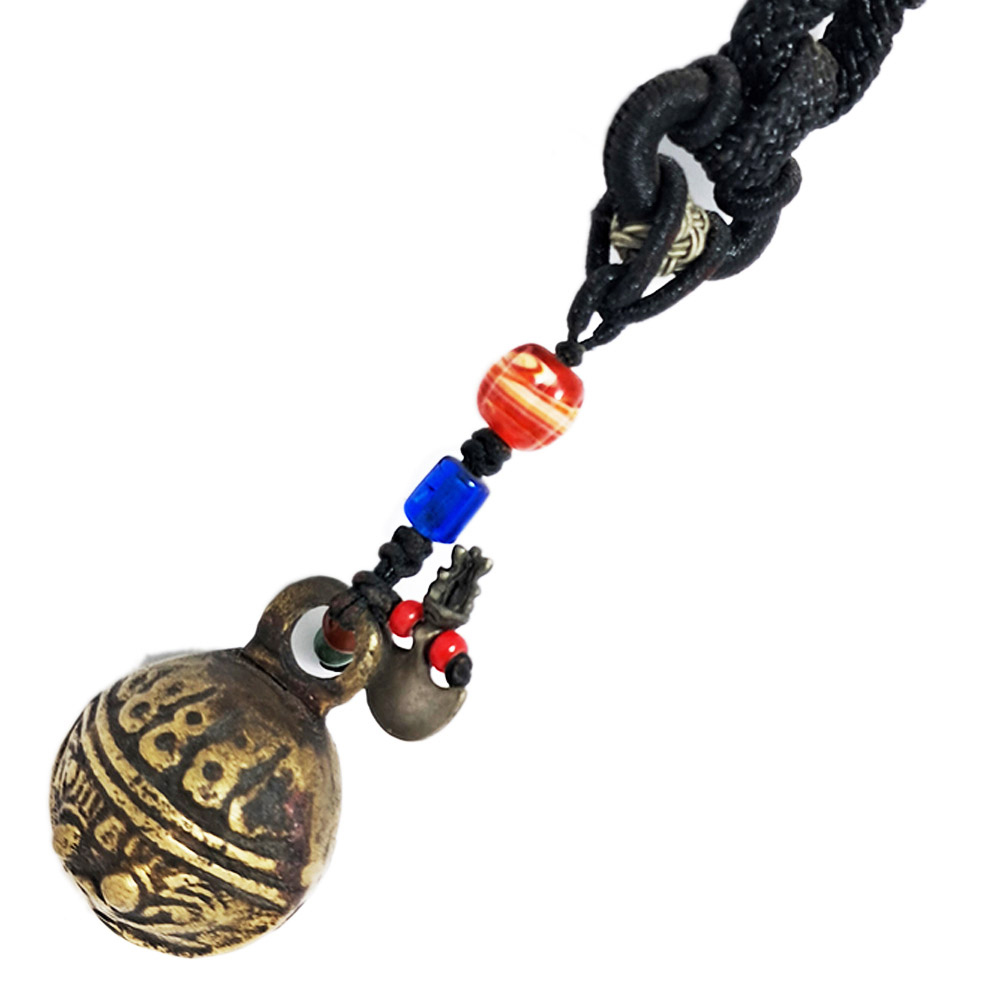 藏密銅鈴&月斧驅邪納財掛飾【十方】125853