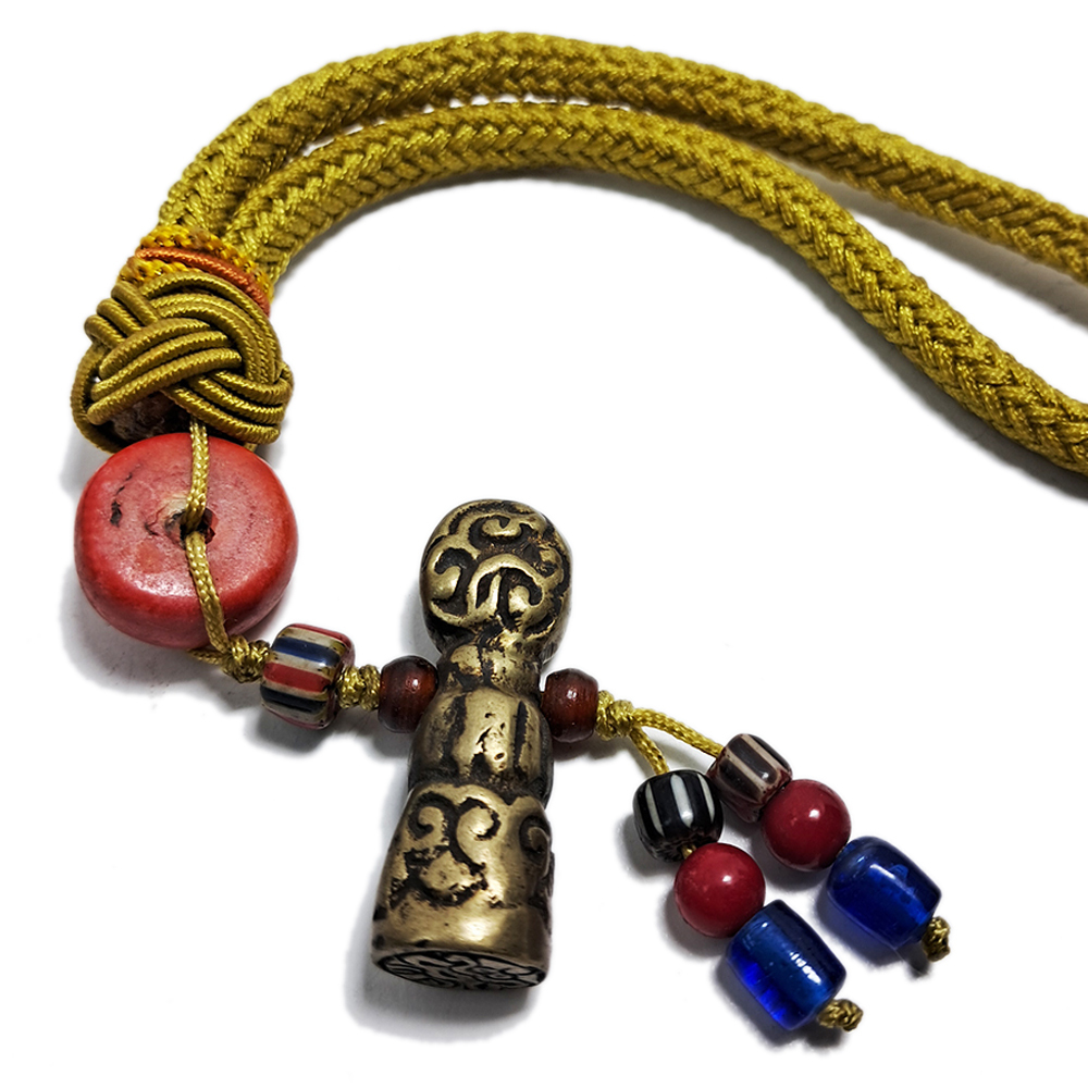 藏密銅印&老琉璃&老珊瑚開運掛飾【十方】125858