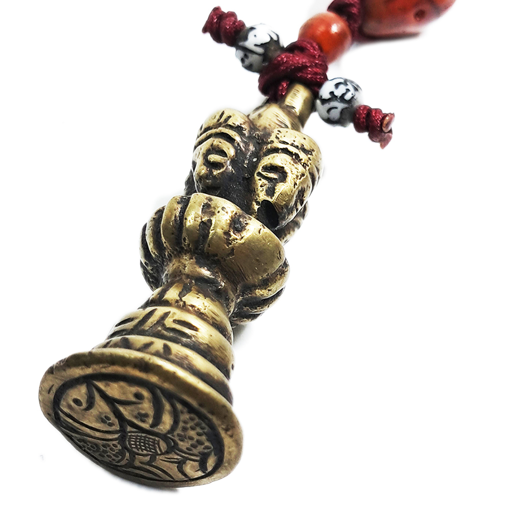 藏密銅印&四面觀音&綠松石開運掛飾【十方】126034