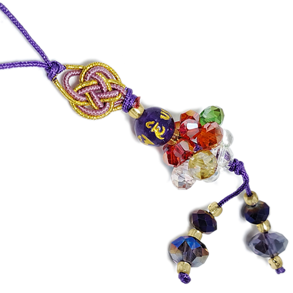 六字大明咒{水晶蓮花}掛飾【十方】126348