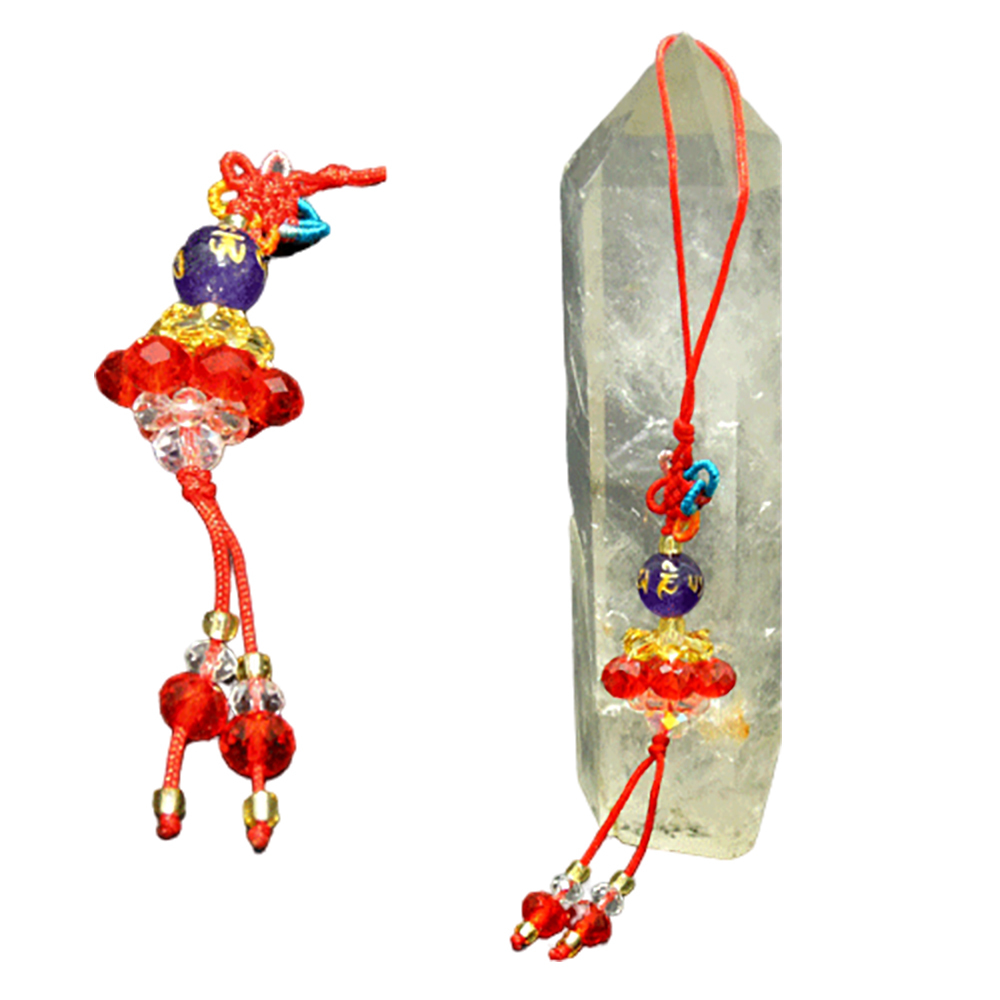 六字大明咒{水晶蓮花}掛飾【十方】126350