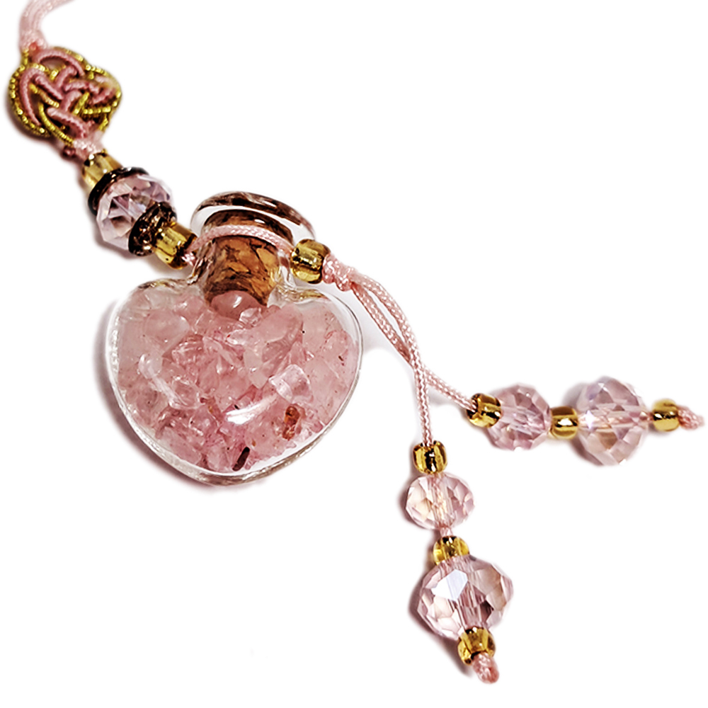 心型粉晶聚寶瓶掛飾【十方】126343