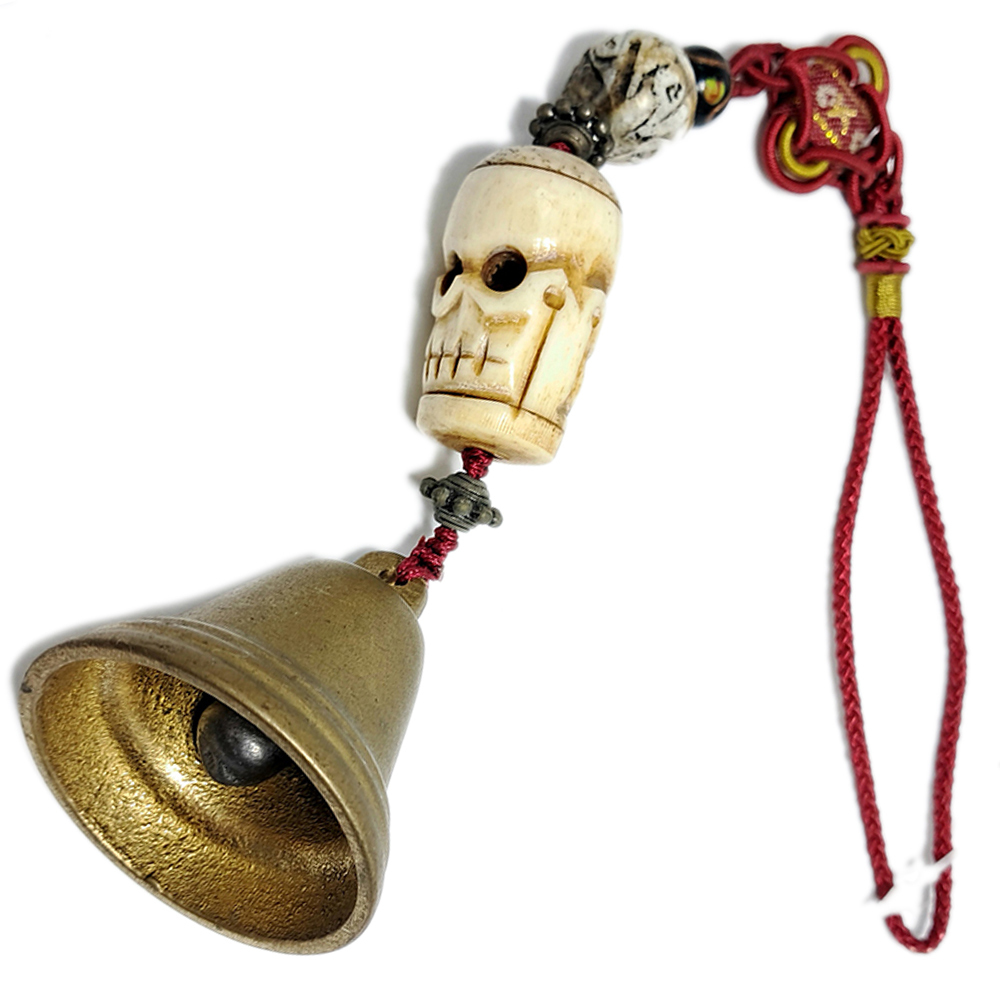 骷顱(骨雕)&降魔銅鈴掛飾【十方】126760