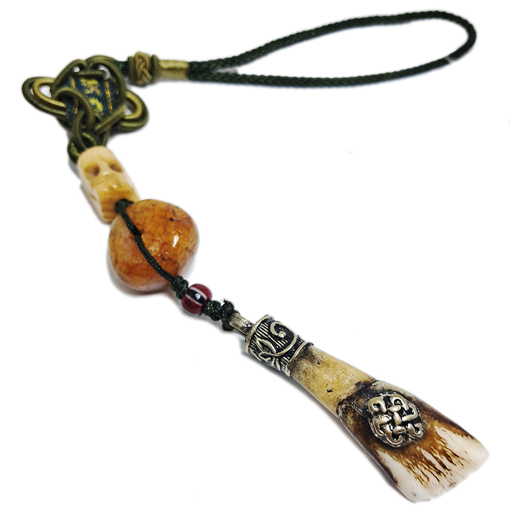 藏密老玉髓&獸牙辟邪掛飾【十方】127715