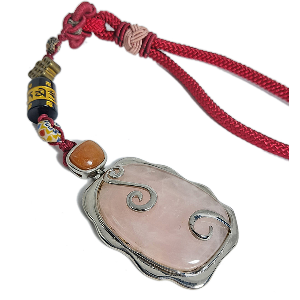 六字真言&吉祥結&粉晶寶石掛飾【十方】128261