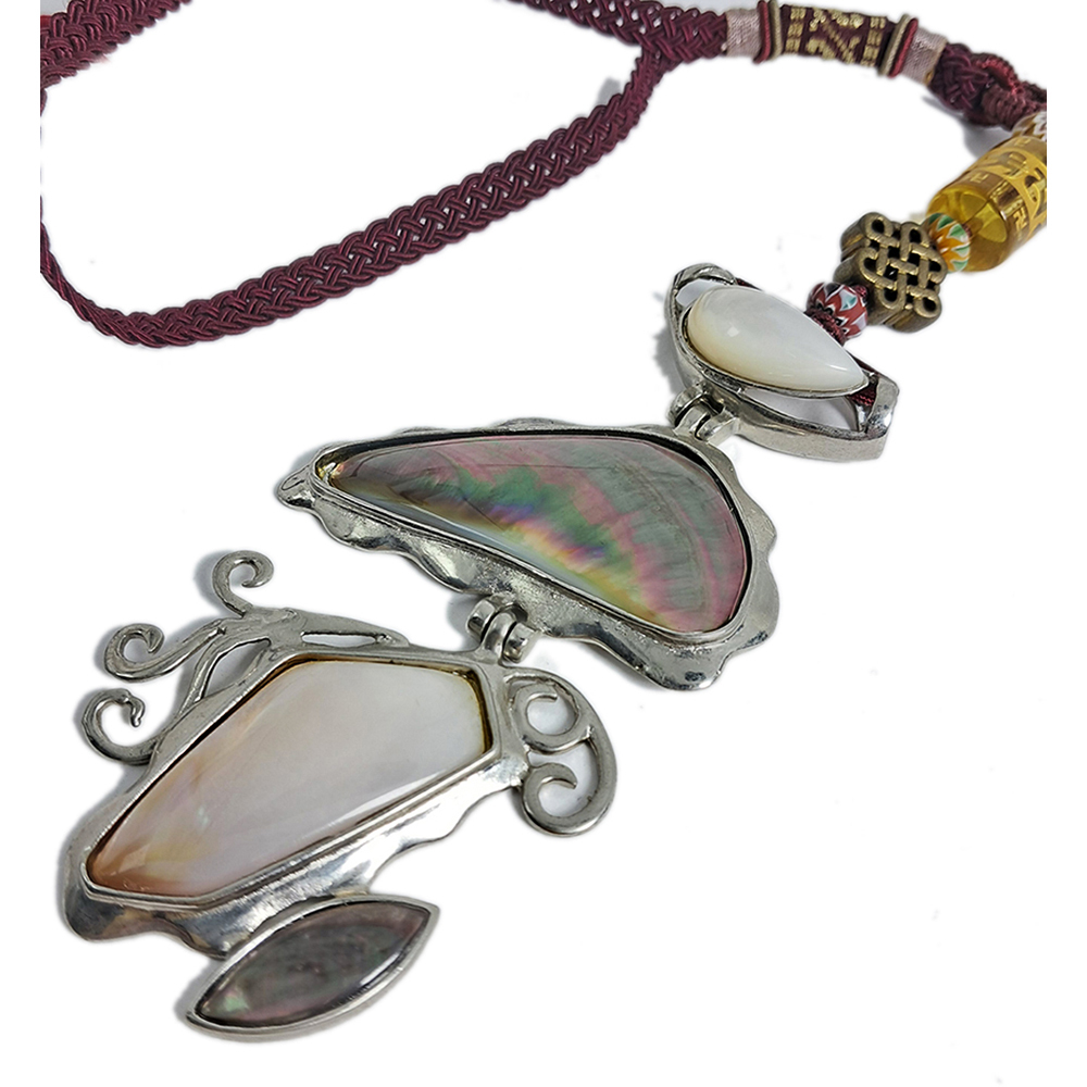 六字真言&吉祥結&硨磲寶石掛飾【十方】128259