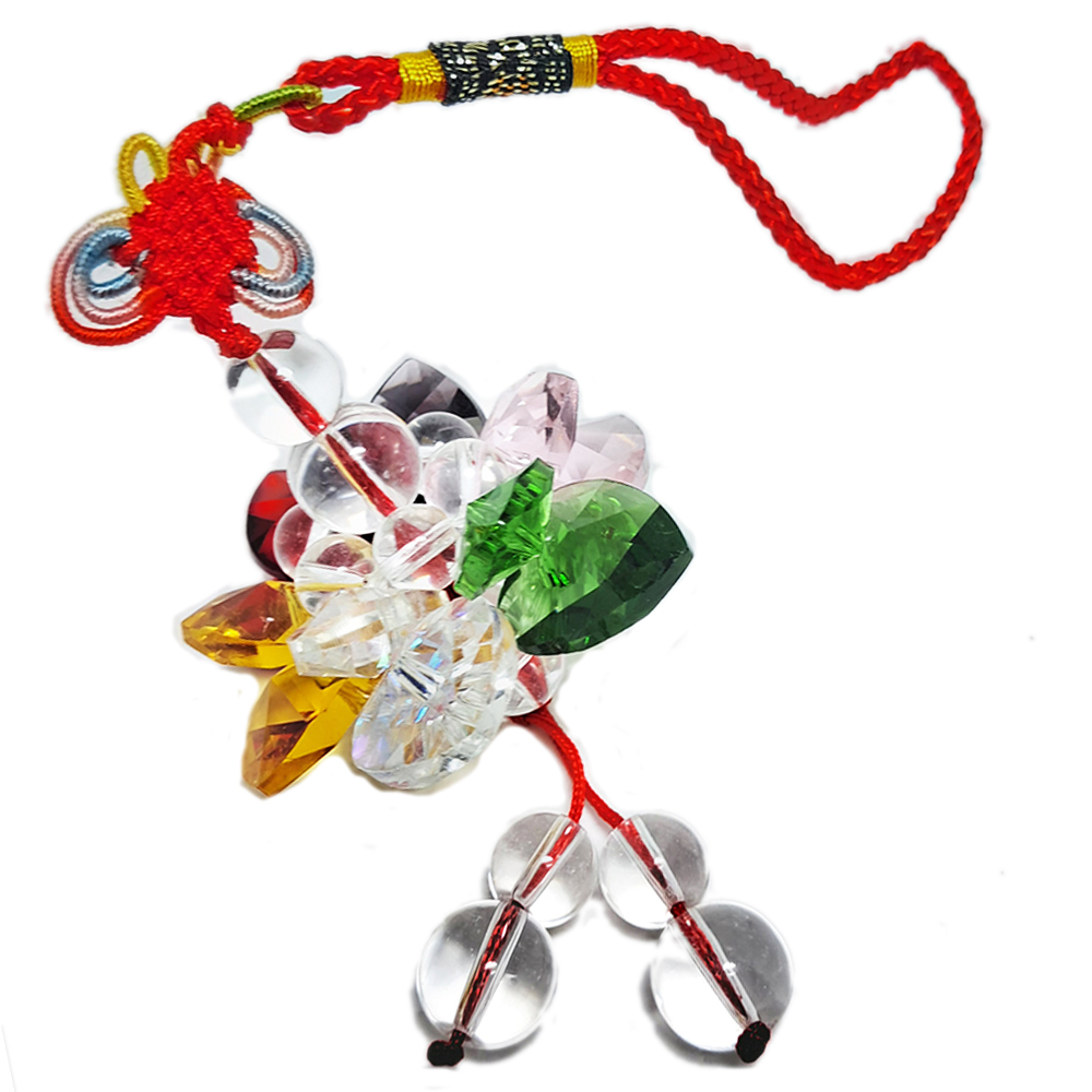 五彩水晶蓮花掛飾(直徑5.5公分)【十方】130219