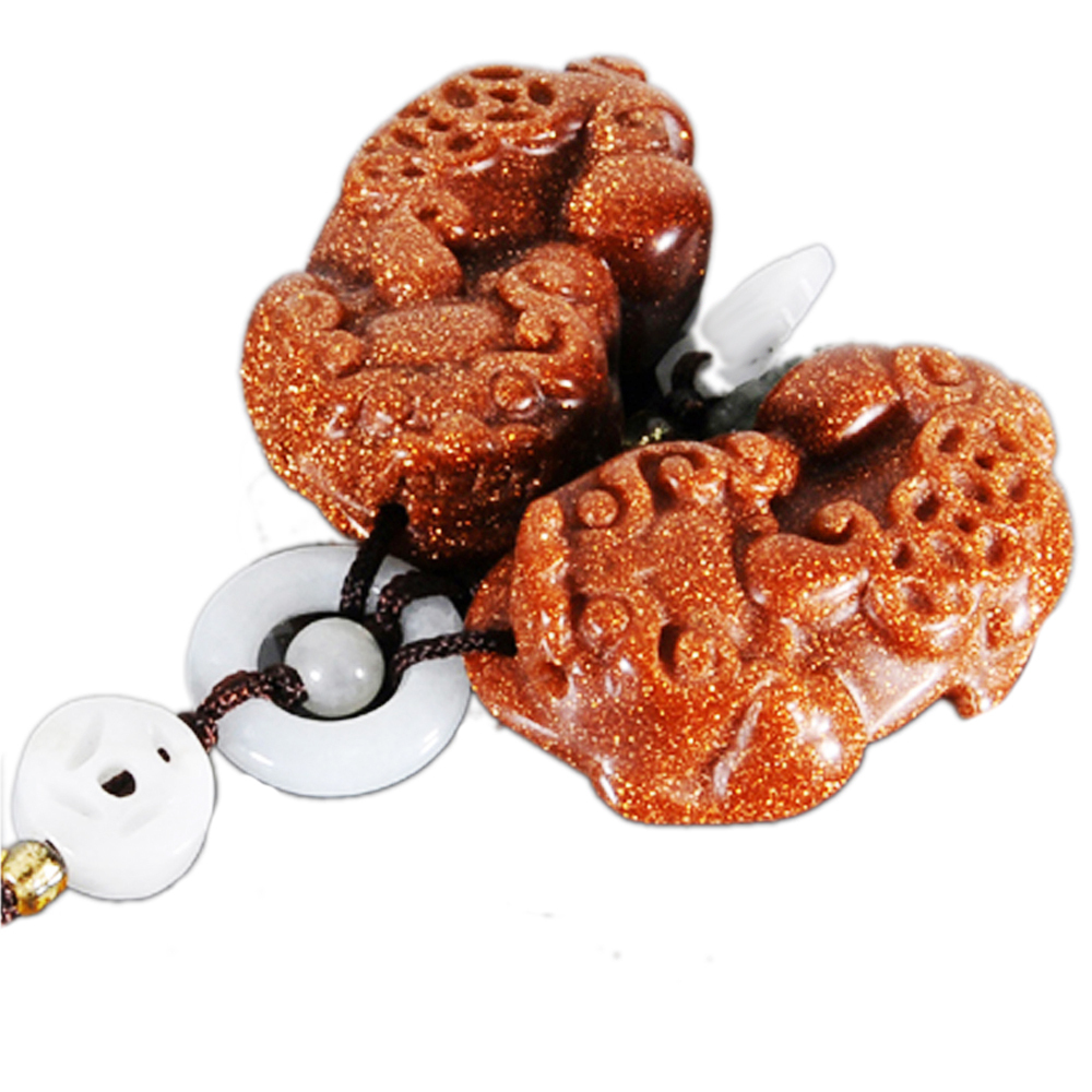 貔貅{金砂石}旺財掛飾【十方】129477