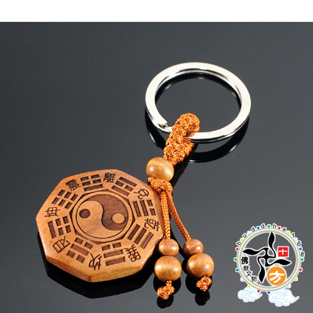 太極八卦(棗木)鑰匙圈【十方】132726