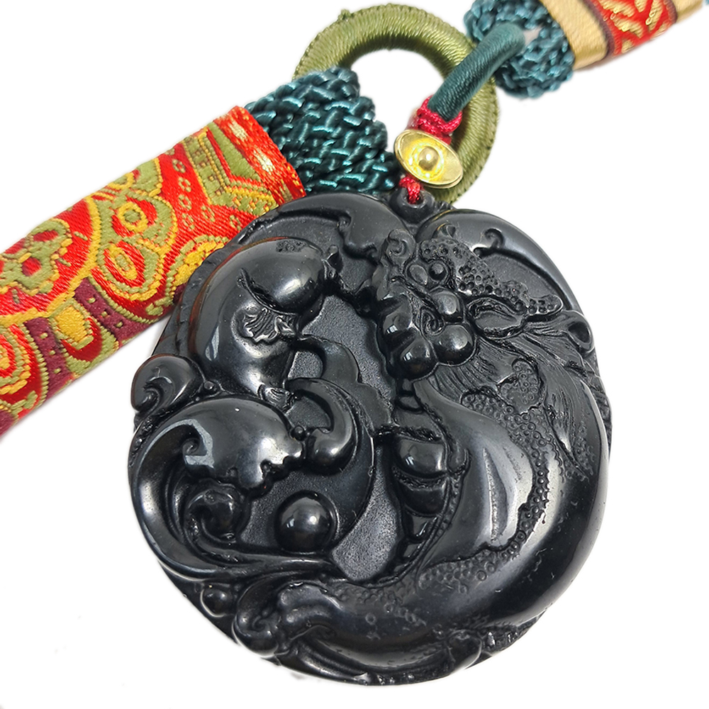 魚躍龍門{黑曜岩}開運掛飾【十方】133297