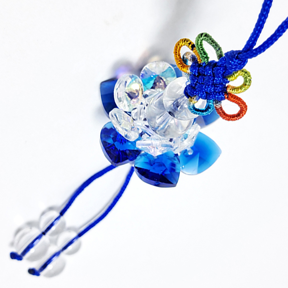 水晶藍蓮花球(3公分)掛飾【十方】133234