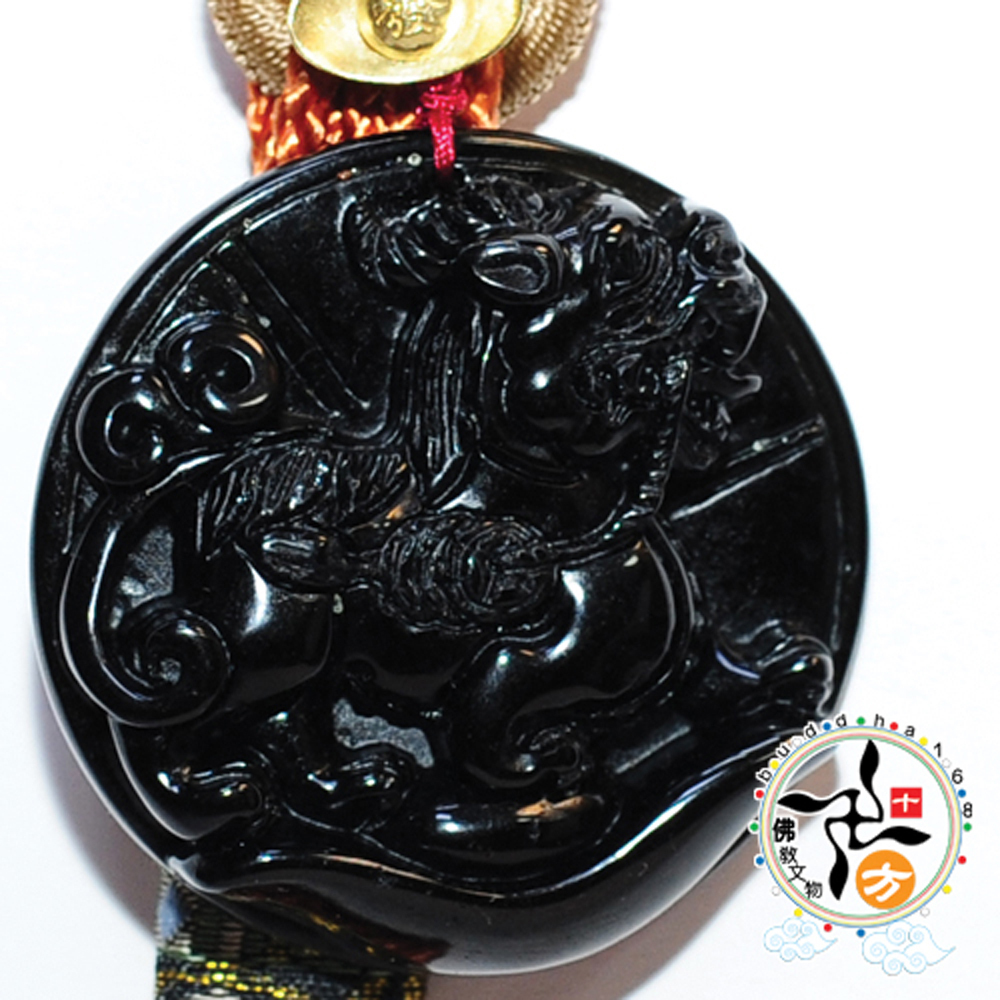招財貔貅{黑曜岩}開運掛飾【十方】133293