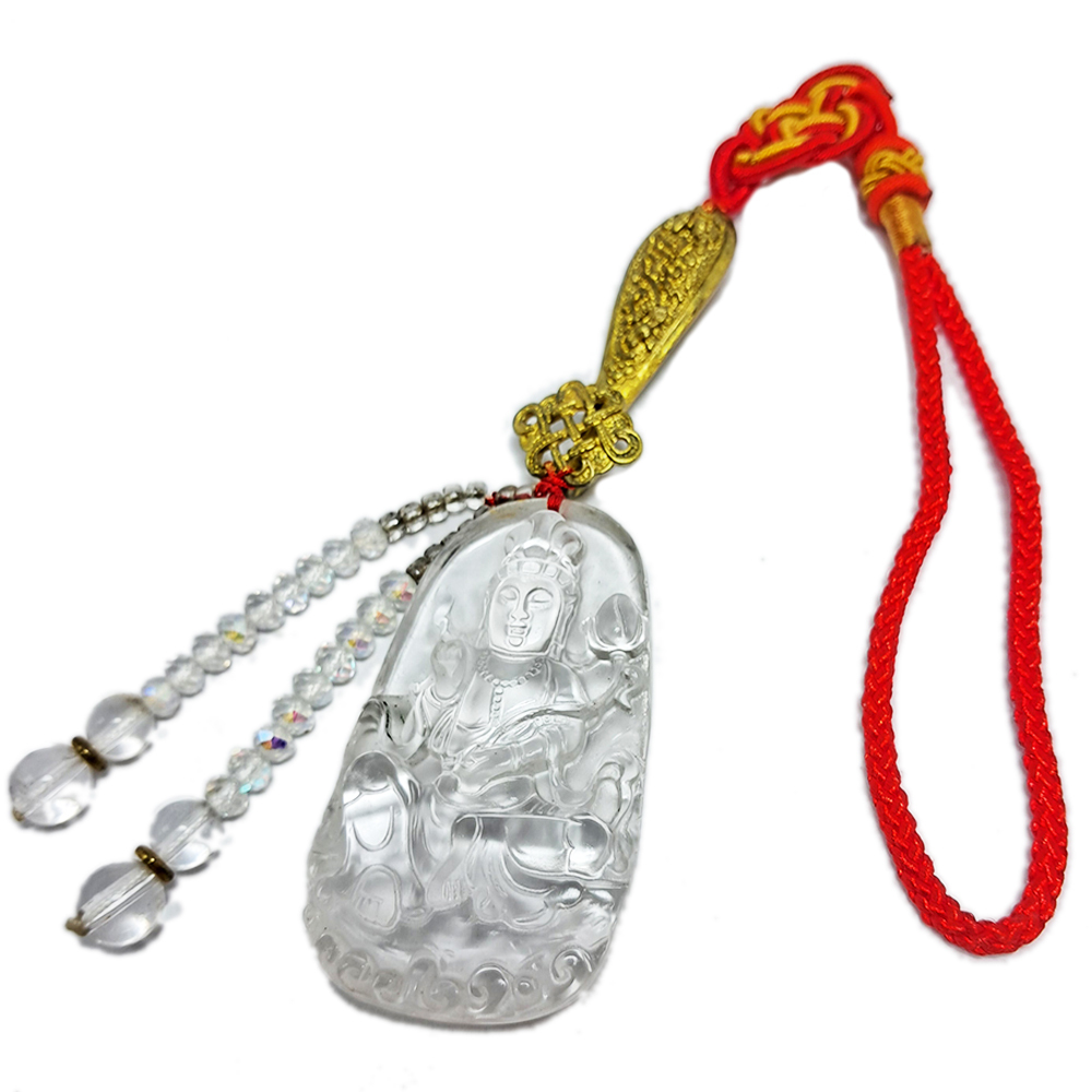 自在觀音{水晶}+金如意掛飾【十方】133709