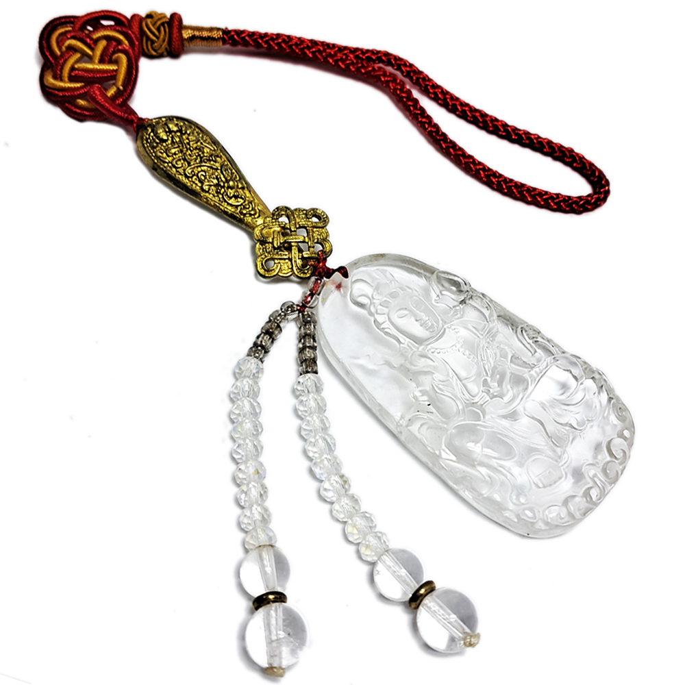 自在觀音{水晶}+金如意掛飾【十方】133709