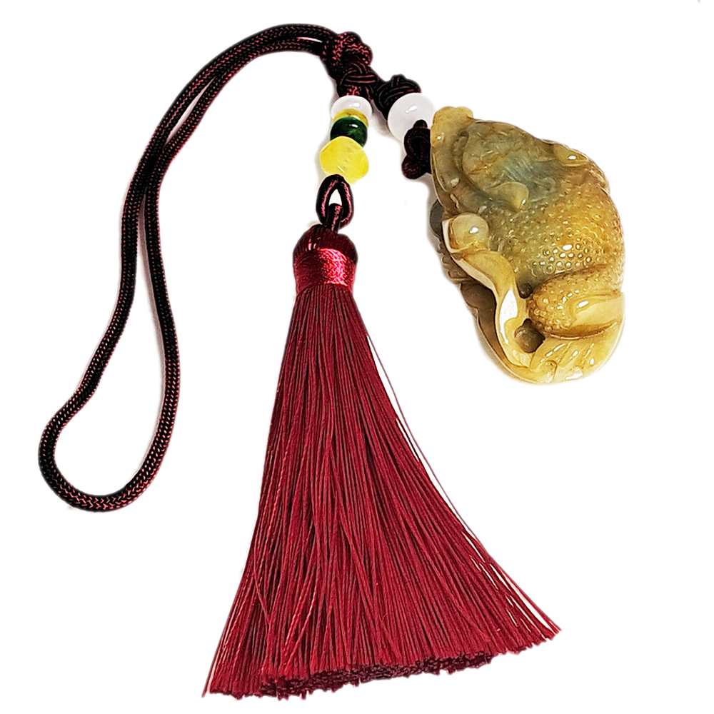 蟾蜍蜜糖黃玉珮吉祥掛飾【十方】134007