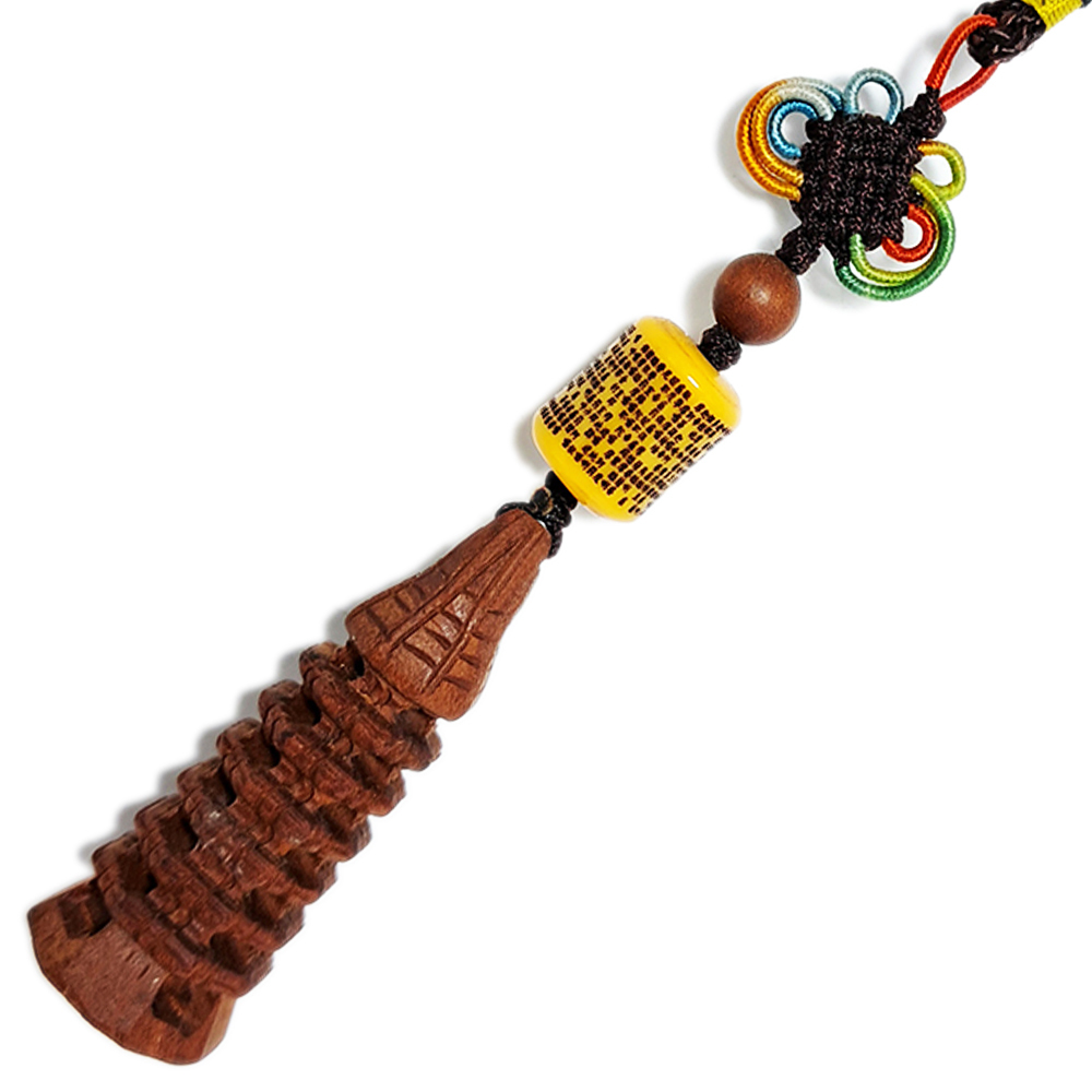 大悲咒{蜜納}+文昌塔{桃木}掛飾【十方】134429