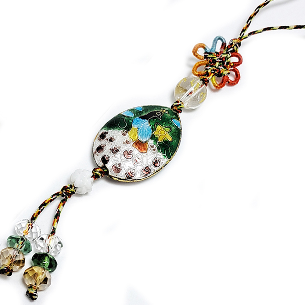 六字真言+孔雀{景泰藍}掛飾【十方】134144