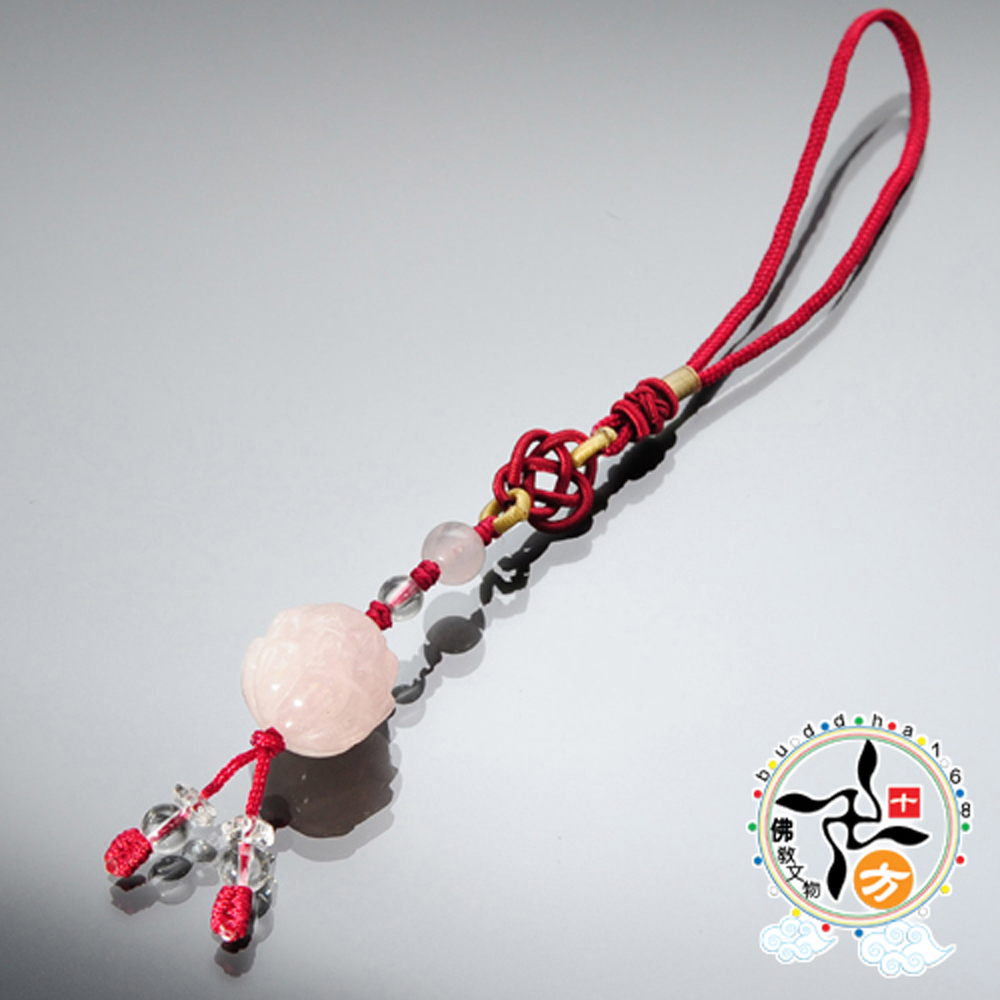 粉晶蓮花球掛飾【十方】134160