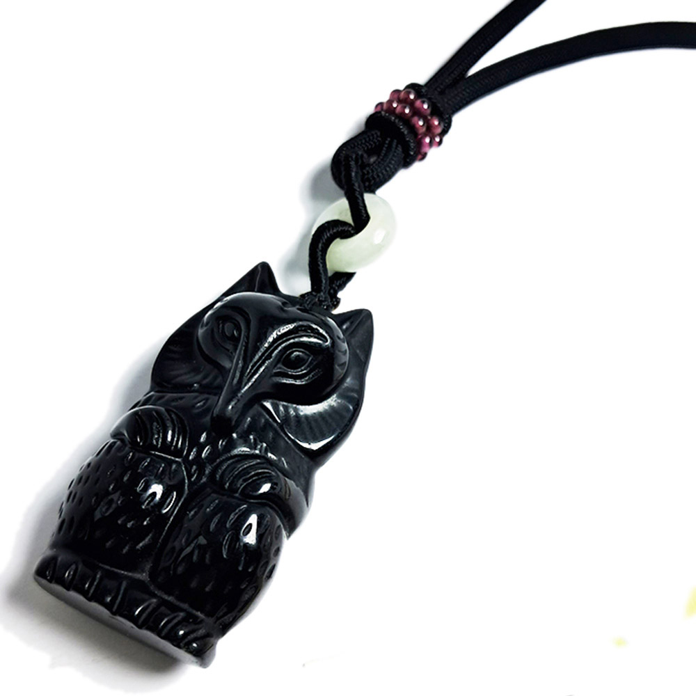 黑狐狸防爛桃花{黑曜岩}項鍊【十方】135132