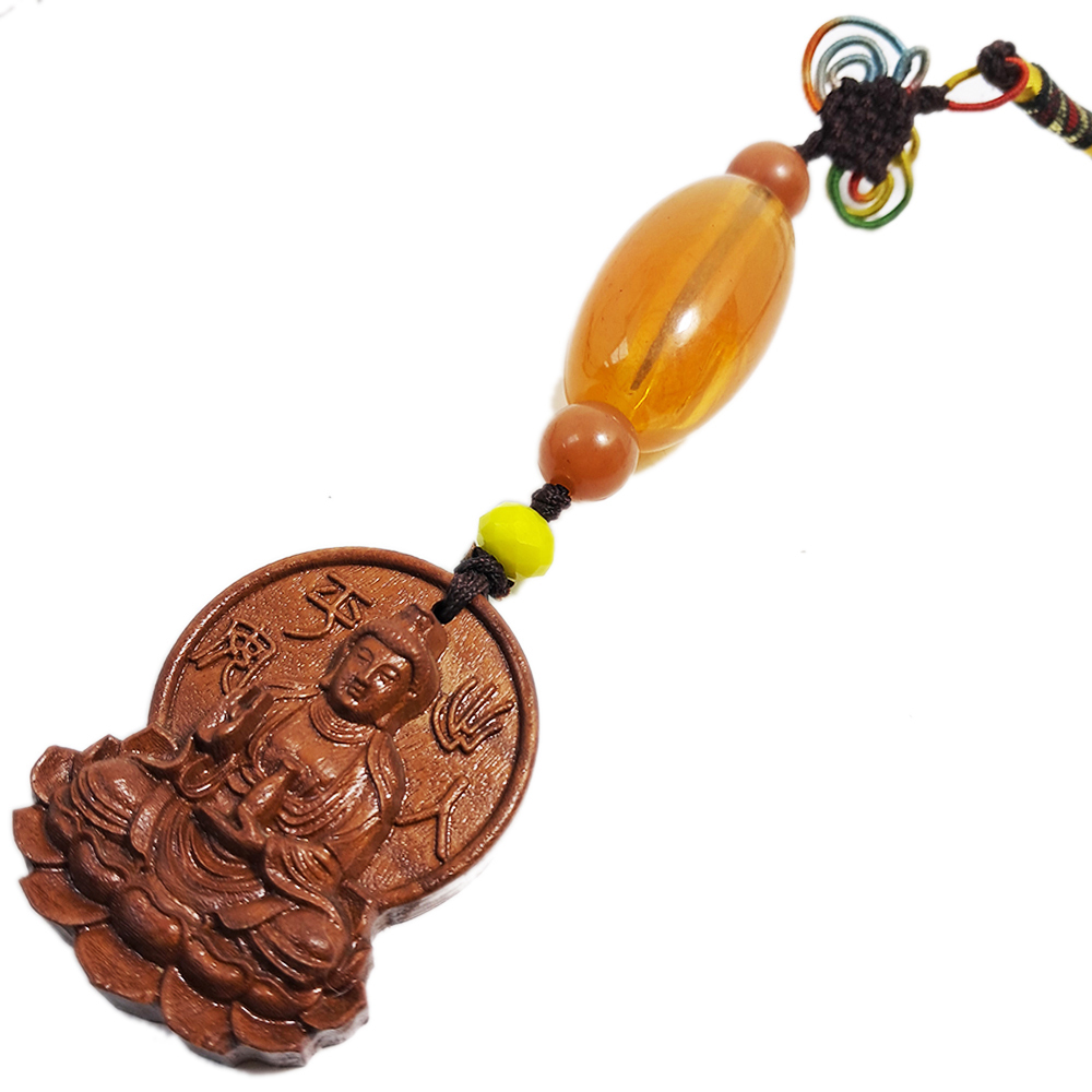 平安觀音菩薩{桃木}法寶掛飾【十方】135057