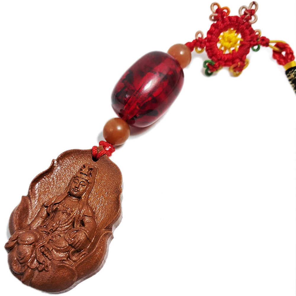 平安觀音菩薩{桃木}法寶掛飾【十方】135061