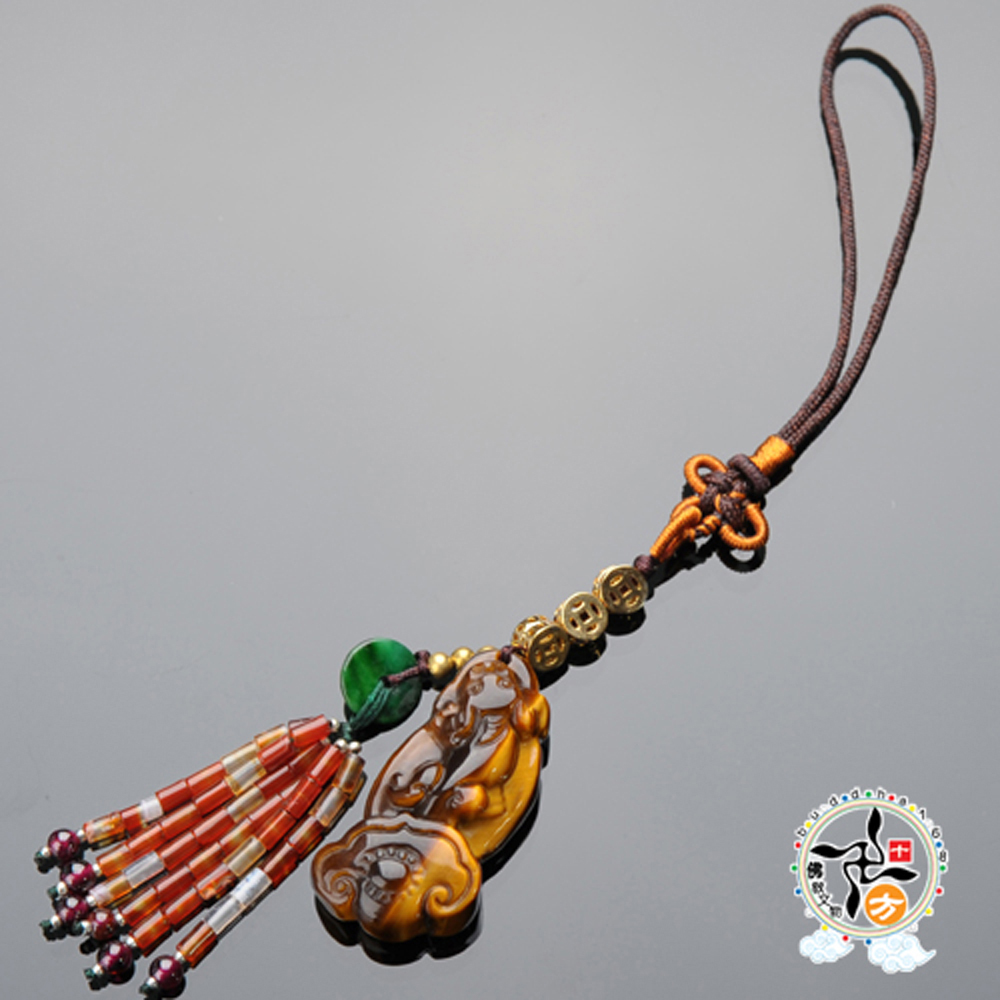 招財貔貅{財源滾滾如意}虎眼石開運吊飾【十方】136223